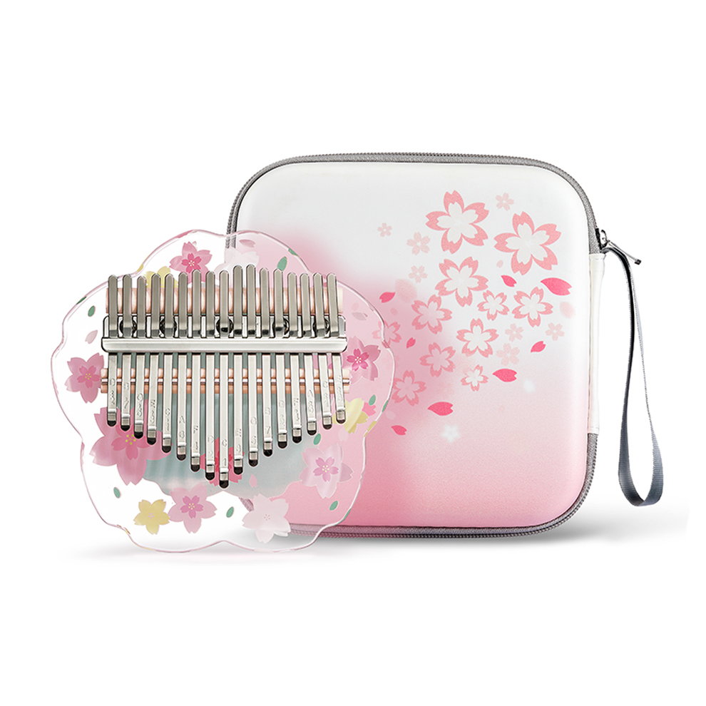 Kalimba Thumb Piano - Hluru-Kalimba transparente com estojo e painel,