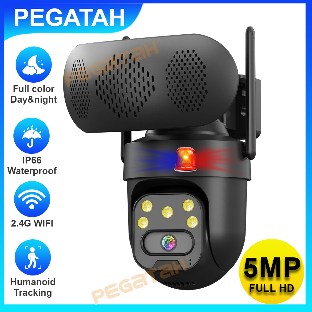 Audiovision Music Player - Câmera IP de 5MP externa 2.4G