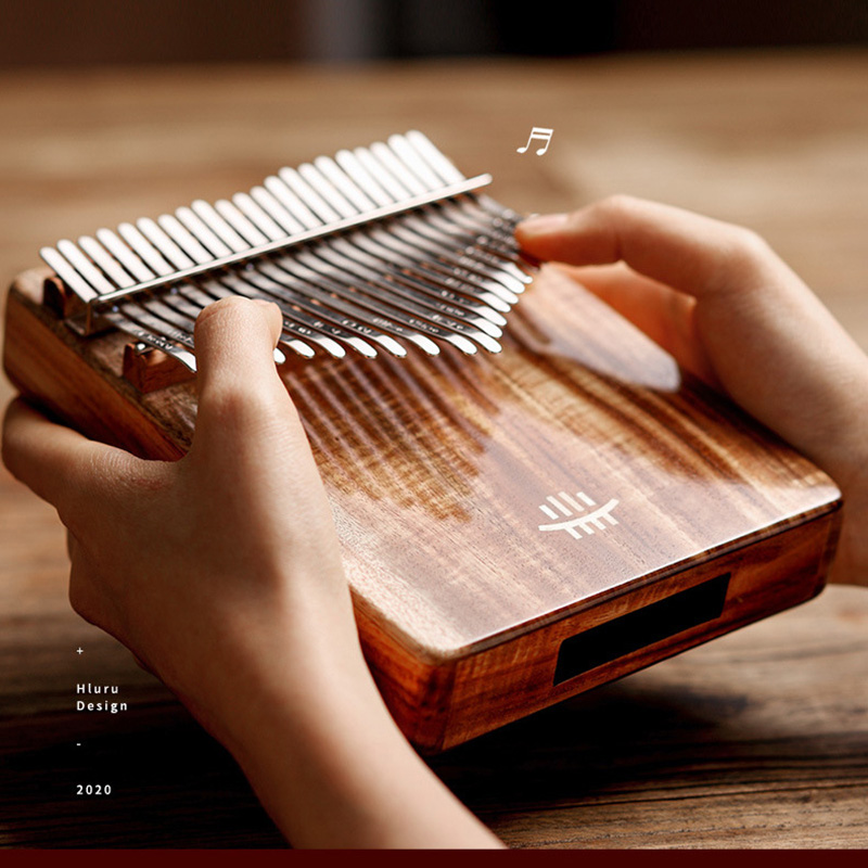 Kalimba Thumb Piano - Hluru-Piano completo de madeira maciça Kalimba
