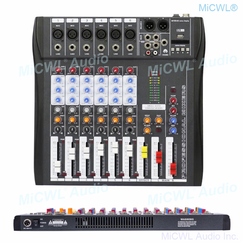 Audio And Music Mixer - Mixer de áudio MiCWL 6 canais
