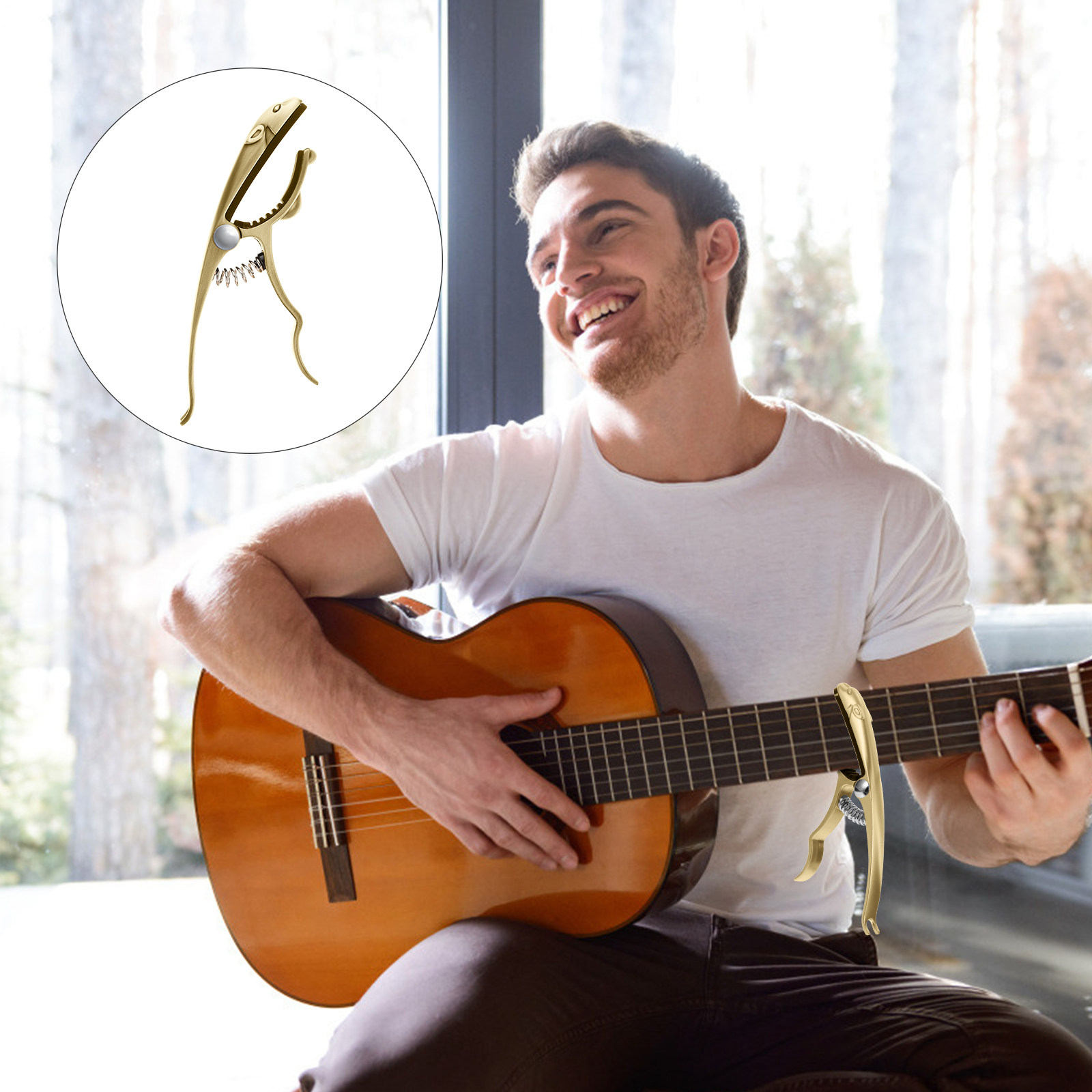Guitar Tuner Clip - Capotraste para Guitarra Acústica e Elétrica
