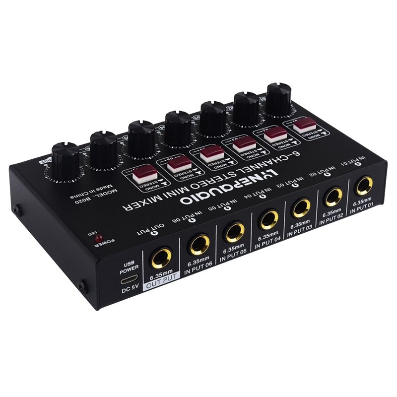 Audio And Music Mixer - Mixer de Áudio Estéreo Clássico Mini