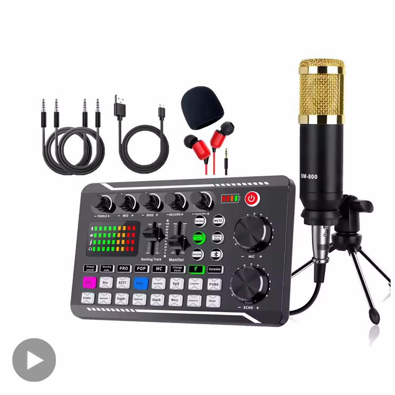 Audio Music Changer - Microfone profissional microfone bluetooth placa misturadora