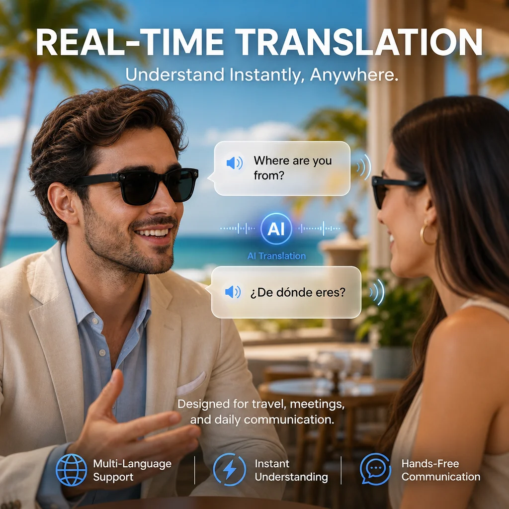 Novos Óculos com Câmera AI 202 - Audio Music Recording avaliação e preço