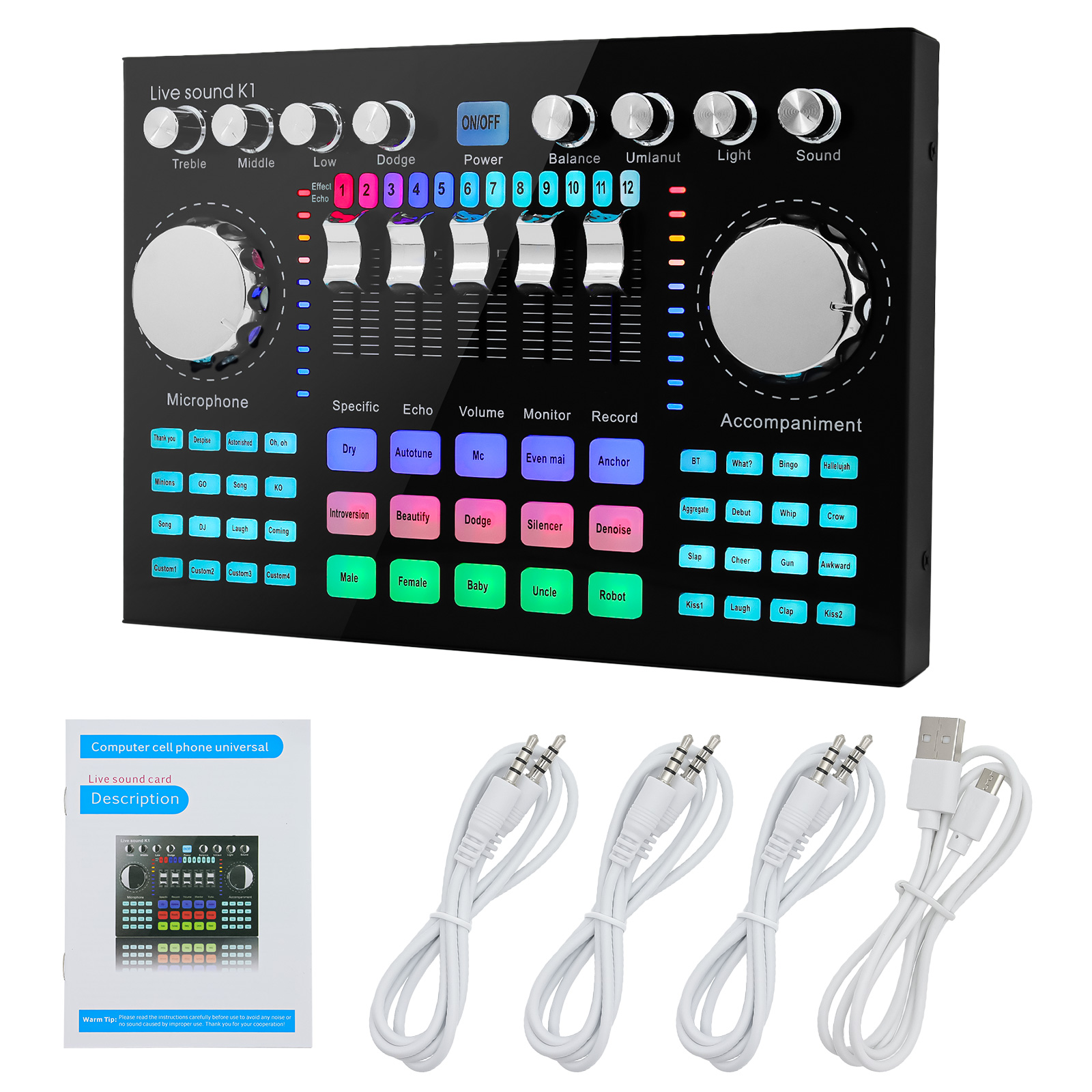 Placa de Som Portátil para Tra - Audio And Music Mixer avaliação e preço