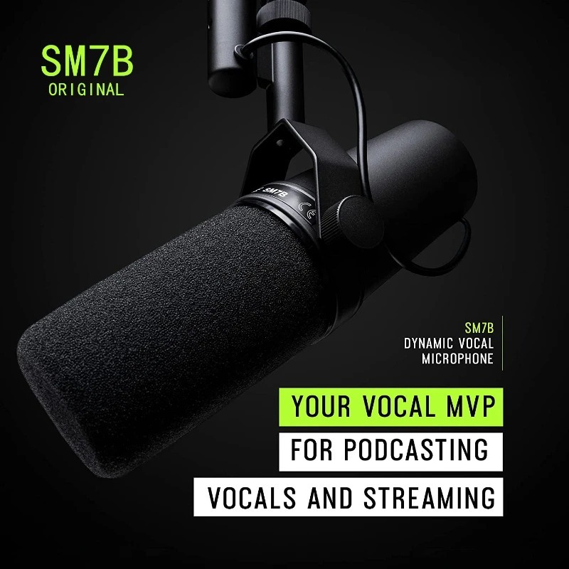 Microfone Dinâmico Shure SM7B, - Shure Mic Sm7B avaliação e preço