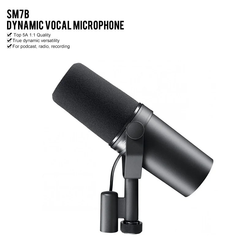 Microfone Dinâmico Shure SM7B, - Shure Mic Sm7B avaliação e preço
