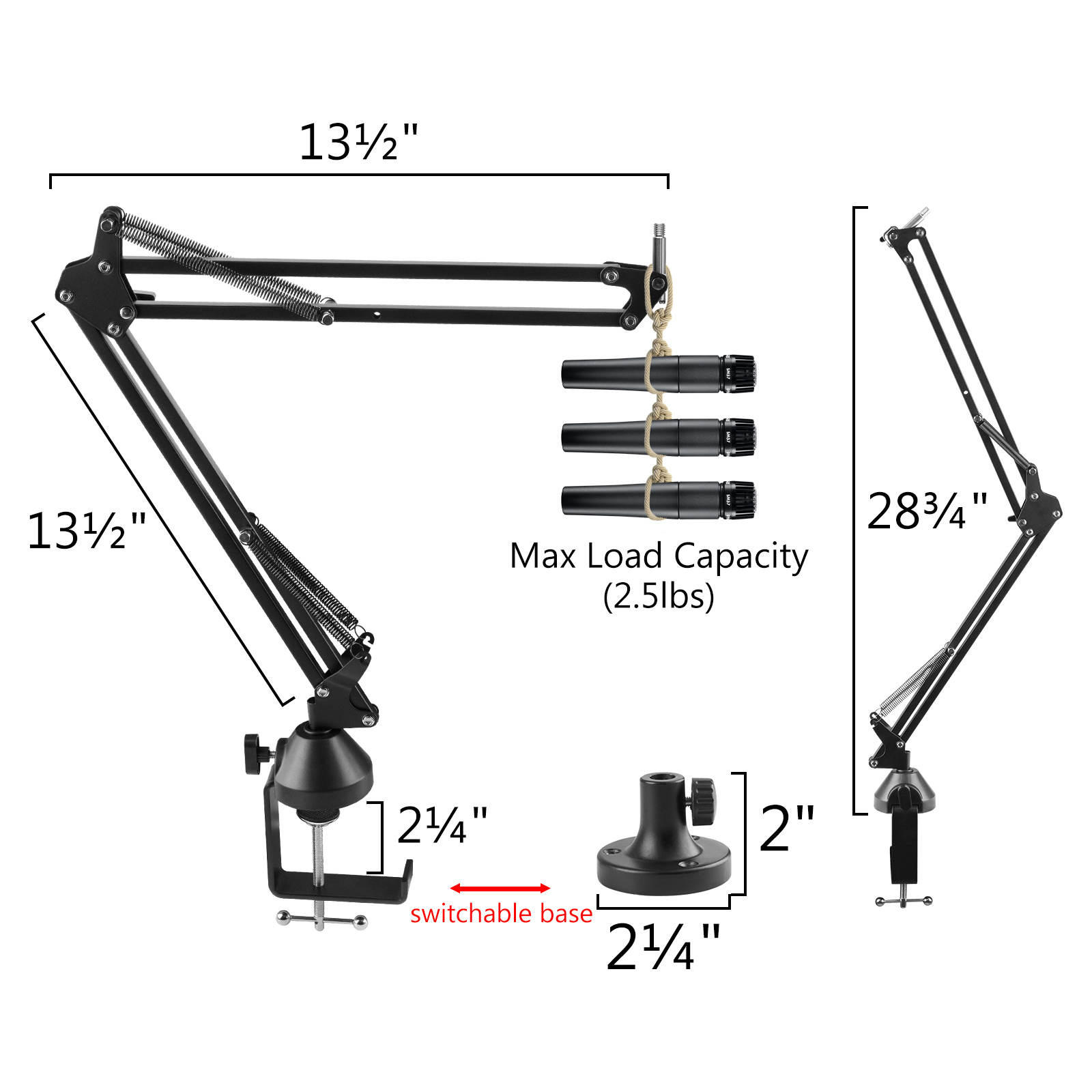 Geekria-Braço Microfone para C - Shure Mic Sm7B avaliação e preço