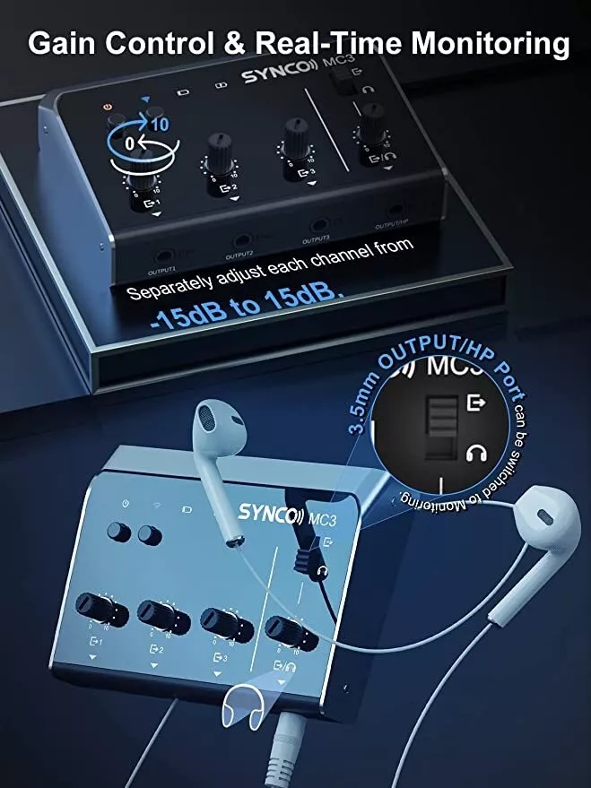 Synco MC3 Lite Mixer de Áudio  - Audio And Music Mixer avaliação e preço