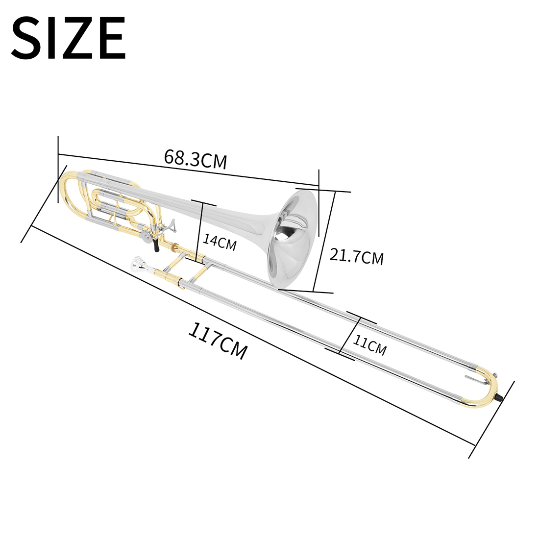 Trombone Tenor SLADE Bb Profis - Trombone Mouthpiece avaliação e preço