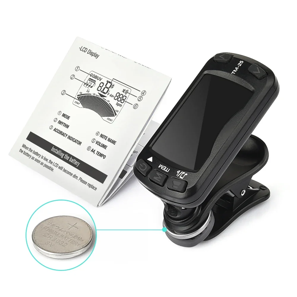 Afinador compacto 3 em 1 para  - Guitar Tuner Clip avaliação e preço