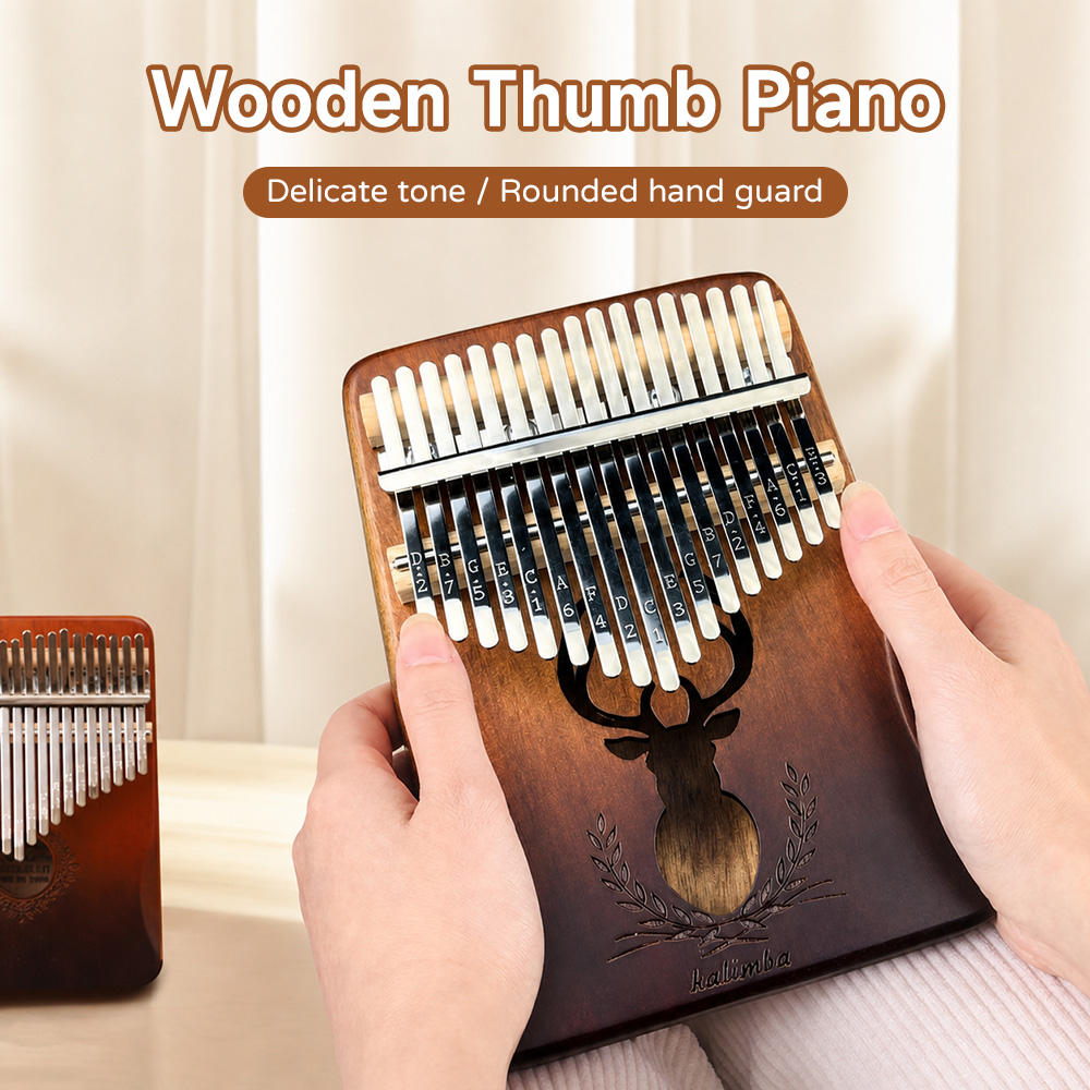 Kalimba de Mogno com 21 Teclas - Kalimba Thumb Piano avaliação e preço