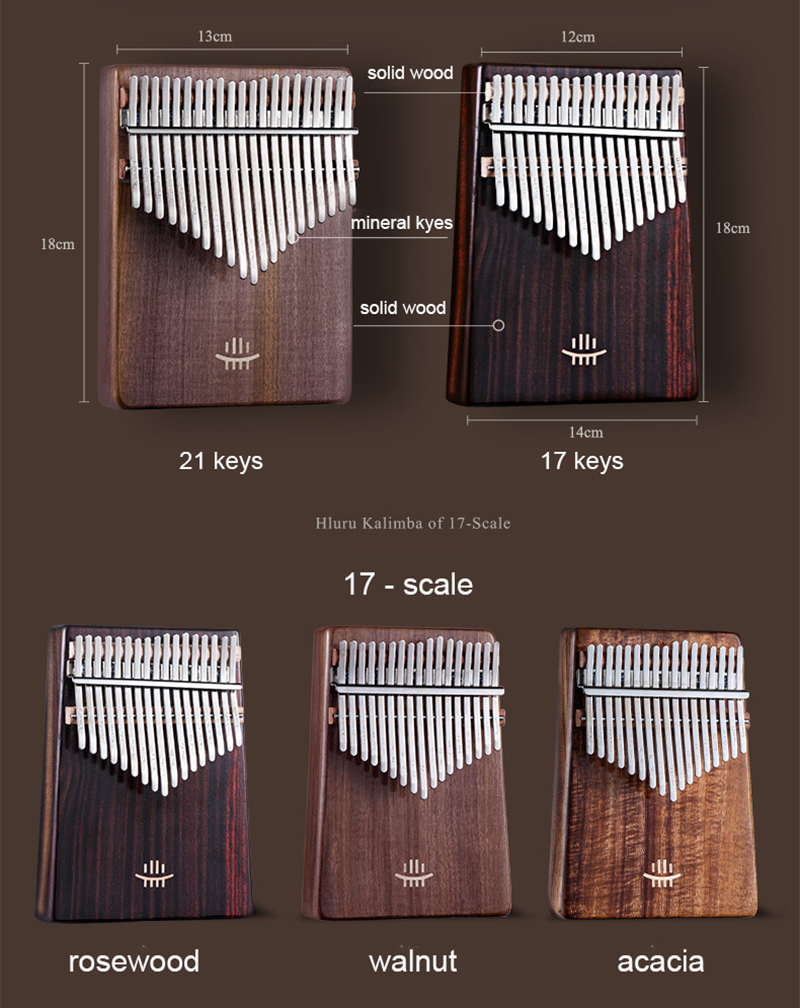 Hluru-Piano completo de madeir - Kalimba Thumb Piano avaliação e preço