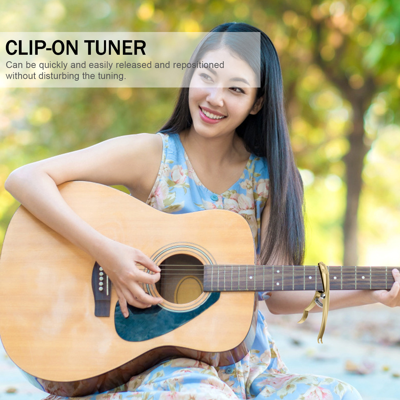 Capotraste para Guitarra Acúst - Guitar Tuner Clip avaliação e preço