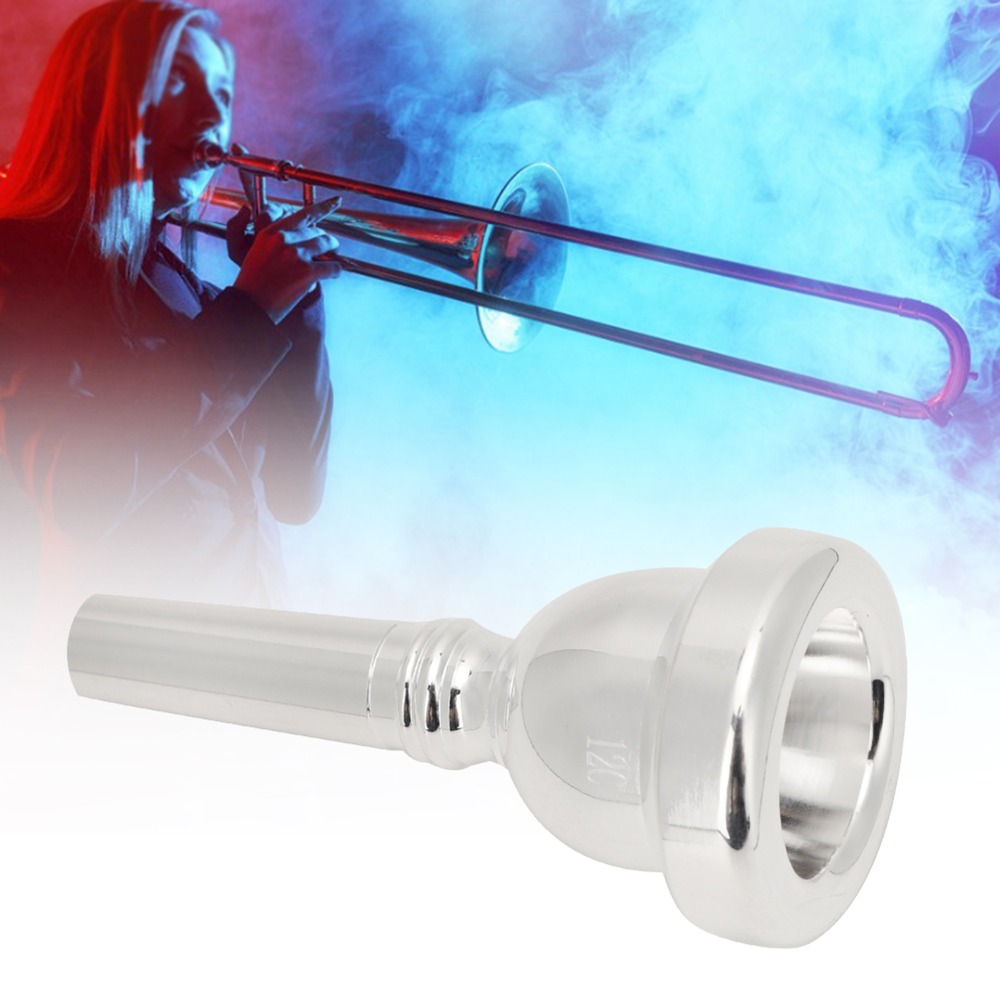 Bocal de Trombone Prateado ​ ​ - Trombone Mouthpiece avaliação e preço