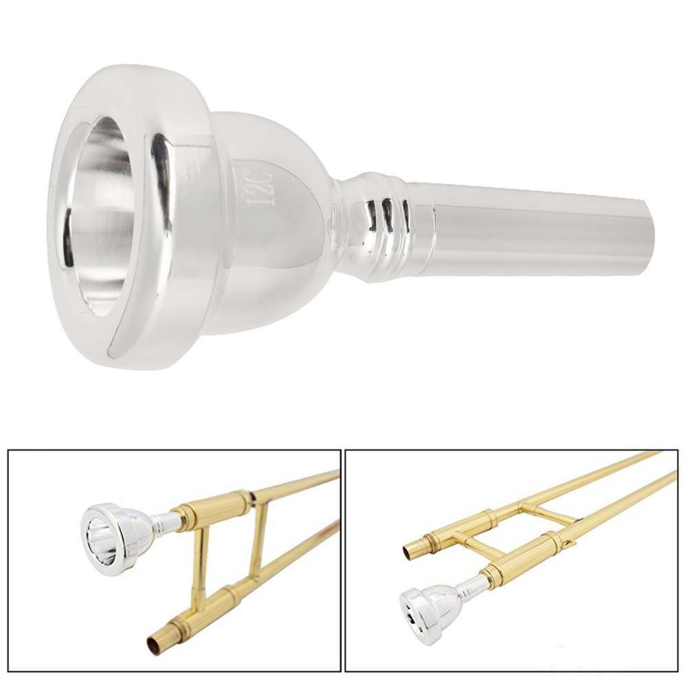 Bocal de Trombone Prateado ​ ​ - Trombone Mouthpiece avaliação e preço