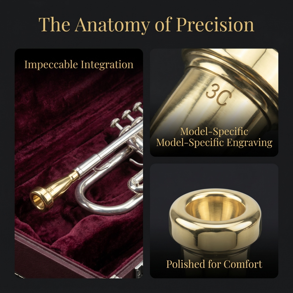 Bocal de Trompete Miwayer 3C/5 - Trombone Mouthpiece avaliação e preço