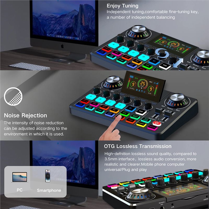 Mixer de Áudio ABLB, Placa de  - Audio Music Changer avaliação e preço