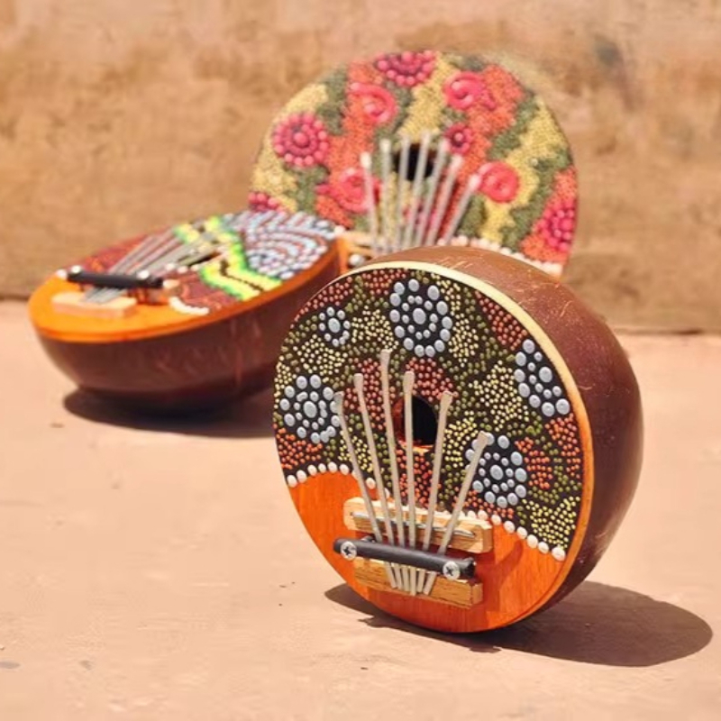 Kalimba de casca de coco, 7 to - Kalimba Thumb Piano avaliação e preço