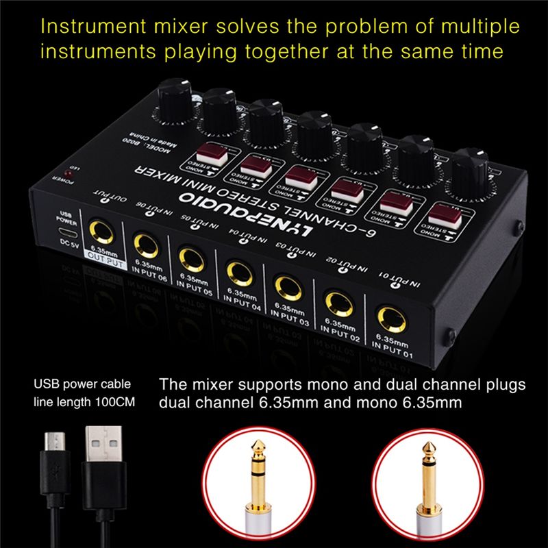 Mixer de Áudio Estéreo Mini de - Audio And Music Mixer avaliação e preço
